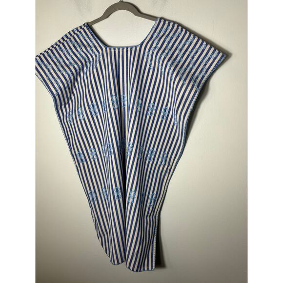 Tuckernuck Blue White Stripe Sleeveless Mini Dress M - Picture 2 of 3
